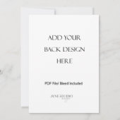 Drukwerk voor dubbelzijdige kaarten van 5x7" (Achterkant)
