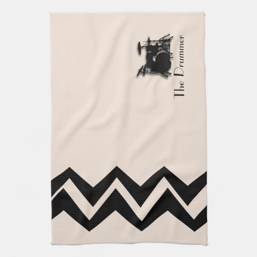 Drum - Aangepaste Art-Deco-handdoeken instellen Theedoek (Verticaal)