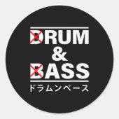 Drum And B Japanese Funny  Ronde Sticker (Voorkant)