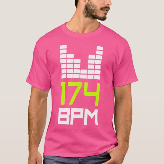 Drum and Bass 174 BPM DNB Music Liquid Oerwoud EDM T-shirt (Voorkant)