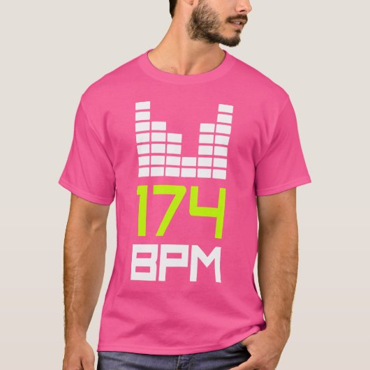 Drum and Bass 174 BPM DNB Music Liquid Oerwoud EDM T-shirt (Voorkant)