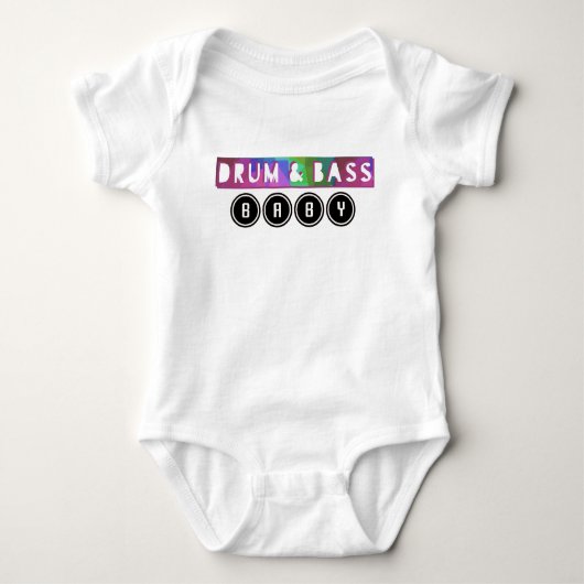 Drum and Bass Baby one-part EDM Music D.J. Deejay Romper (Voorkant)