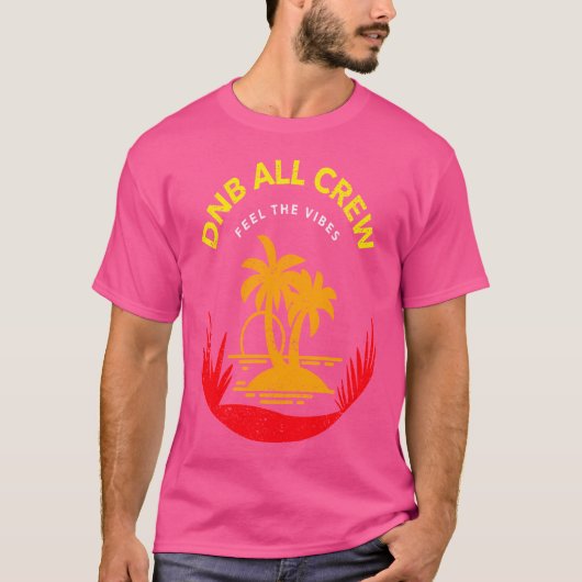 Drum and Bass Beach Raving Crew DNB Liquid Funk T-shirt (Voorkant)