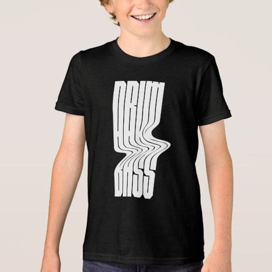 drum and bass bold logo design Tri-Blend shirt (Voorkant)