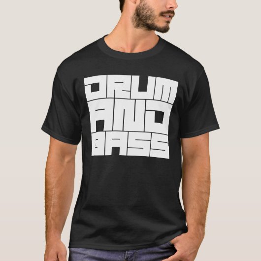 Drum and Bass logo ontwerp T-shirt (Voorkant)