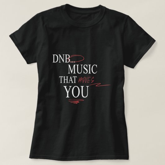 Drum and Bass Music Liquid Junglist DnB T-shirt (Design voorkant)