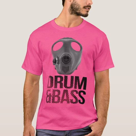 Drum and Bass T Shirt gasmasker ontwerp (Voorkant)