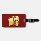 Drum and Cymbal Music Percussion Art Bagagelabel (Voorkant horizontaal)