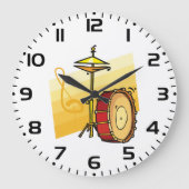 Drum and Cymbal Music Percussion Art Grote Klok (Voorkant)
