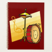 Drum and Cymbal Music Percussion Art Planner (Voorkant)