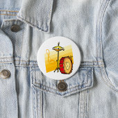 Drum and Cymbal Music Percussion Art Ronde Button 7,6 Cm