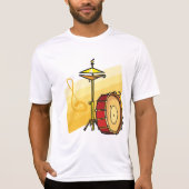 Drum and Cymbal Music Percussion Art T-shirt (Voorkant)