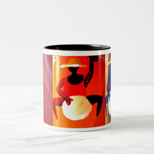 Drum Beat Tweekleurige Koffiemok