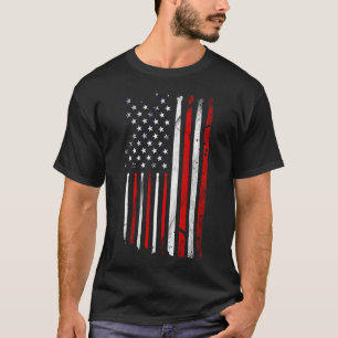 Drum blijft op een  Amerikaanse vlag plakken T-shirt