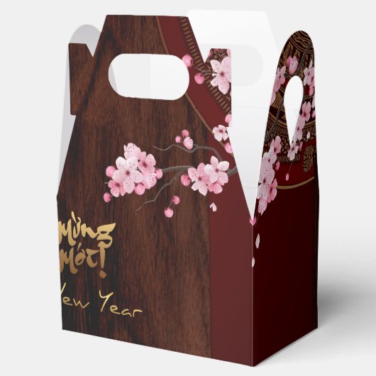 Drum Blossom Tet Hoa Anh Dao Vietnamees Nieuwjaar  Bedankdoosjes (Geopend)