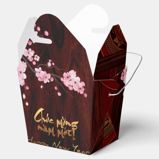 Drum Blossom Tet Hoa Anh Dao Vietnamees Nieuwjaar  Bedankdoosjes (Geopend)