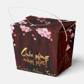 Drum Blossom Tet Hoa Anh Dao Vietnamees Nieuwjaar  Bedankdoosjes (Achterkant)