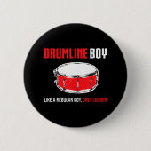 Drum Boy Grappig Leuke Marching Band Ronde Button 5,7 Cm (Voorkant)