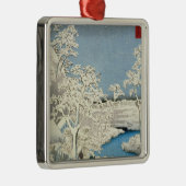 Drum bridge and Setting Sun Hill at Meguro Metalen Ornament (Rechts)