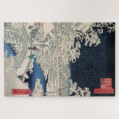 Drum Bridge in de sneeuwse  Ukiyo-e Japanse kunst Legpuzzel (Horizontaal)