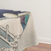 Drum Bridge in de sneeuwse  Ukiyo-e Japanse kunst Tafelkleed (Voorbeeld)