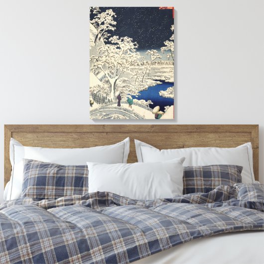 Drum Bridge in Meguro en Sunset Hill. Canvas Afdruk (Insitu (Slaapkamer))