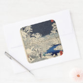 Drum Bridge in Meguro en Sunset Hill. Vierkante Sticker (Envelop)