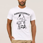 DRUM, CAT DRUMMER GRAPPIG PUN T-shirt (Voorkant)