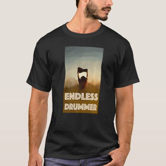 Drum Circle Eindeloze Drummer Beach Drums Drum Cir T-shirt (Voorkant)