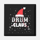 Drum Claus Santa Christmas Drummer Long Sleeve  Magneet (Voorkant)