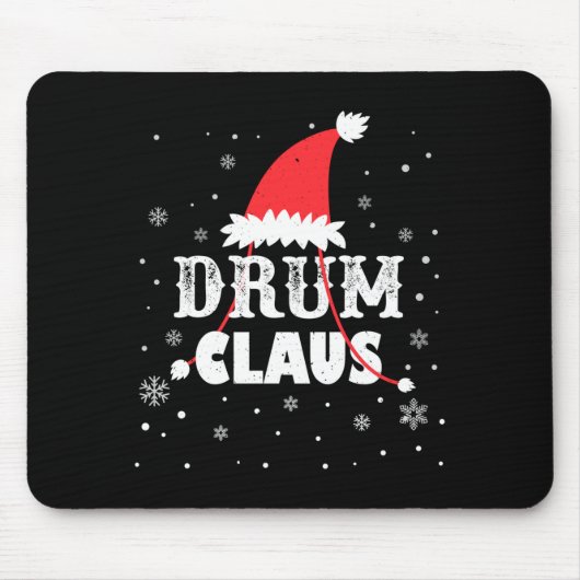 Drum Claus Santa Christmas Drummer Long Sleeve  Muismat (Voorkant)