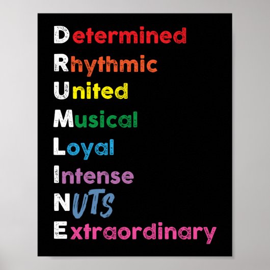 Drum Corps drumline regenboog Poster (Voorkant)