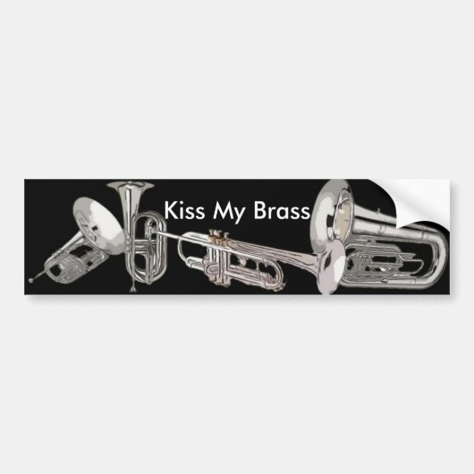 Drum Corps - marchingband - Kus My Brass Bumpersticker (Voorkant)