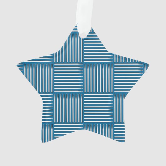 Drum Crosshatch Blue Ornament (achterkant)