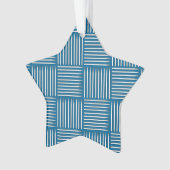 Drum Crosshatch Blue Ornament (voorkant)