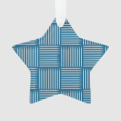 Drum Crosshatch Blue Ornament (voorkant)