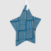 Drum Crosshatch Blue Ornament (voorkant)