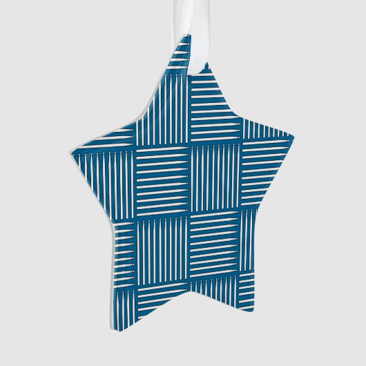 Drum Crosshatch Blue Ornament (voorkant)