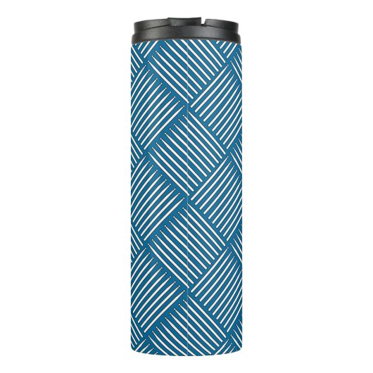 Drum Crosshatch Blue Thermosbeker (Achterkant)