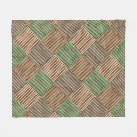 Drum Crosshatch Multicolor Fleece Deken (Voorkant (Horizontaal))