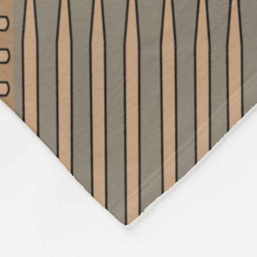 Drum Crosshatch Multicolor Fleece Deken (Hoek)