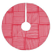 Drum Crosshatch Rood Kerstboom Rok (Voorkant)