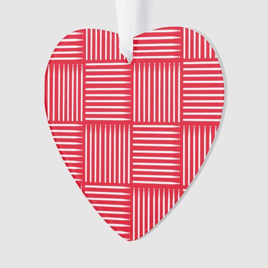 Drum Crosshatch Rood Ornament (voorkant)