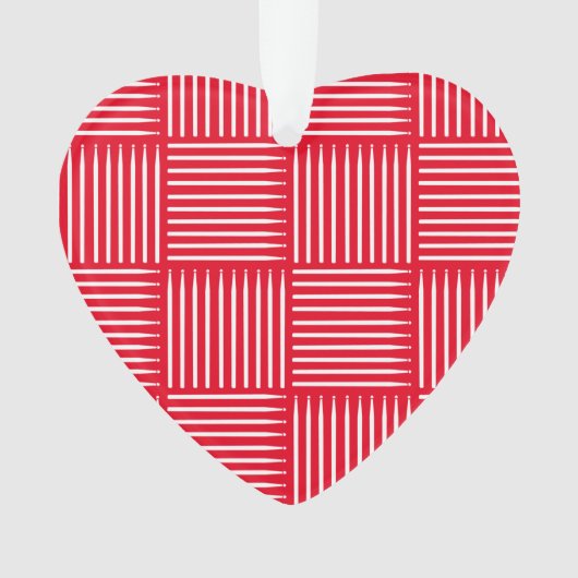 Drum Crosshatch Rood Ornament (voorkant)
