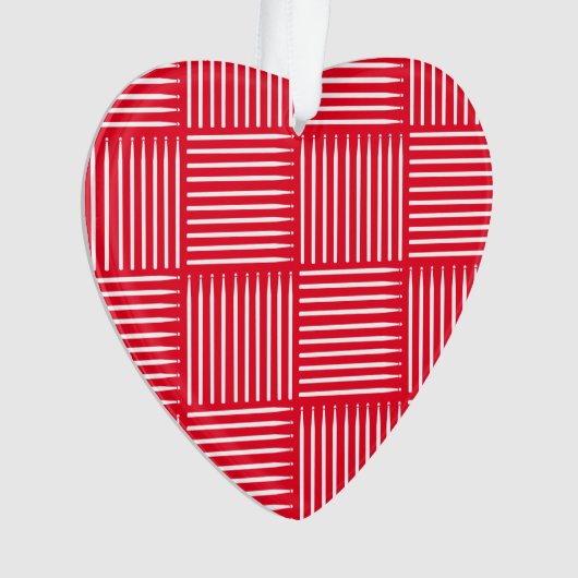 Drum Crosshatch Rood Ornament (voorkant)