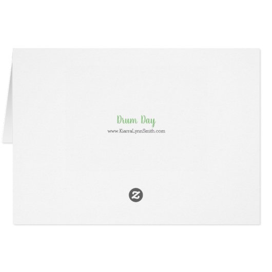 Drum Day Notecard (Achterkant Horizontaal)