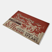 Drum Design Doormat, Music Stuido Decor Deurmat (Schuin)