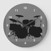 Drum Design Wall-vergrendeling Grote Klok (Voorkant)