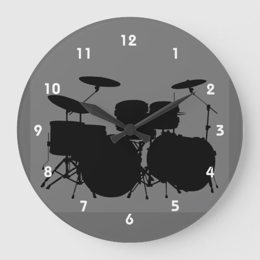 Drum Design Wall-vergrendeling Grote Klok (Voorkant)