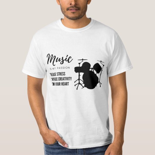 drum, drummer, muziek, minnaar t-shirt (Voorkant)